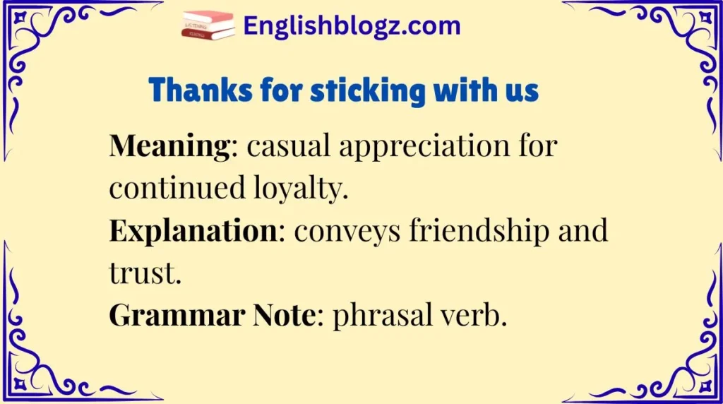 Thanks for sticking with us