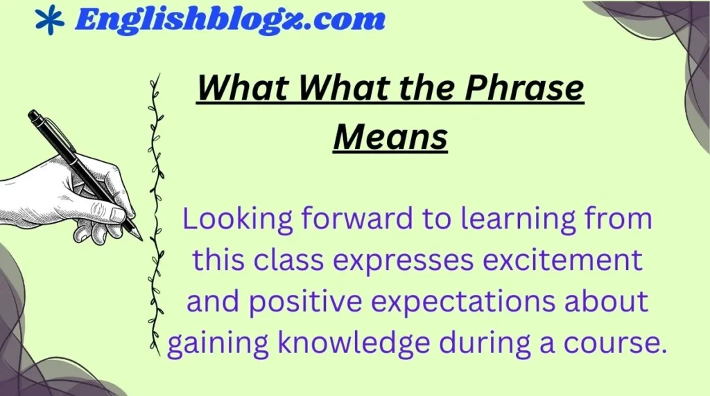 What the Phrase Means