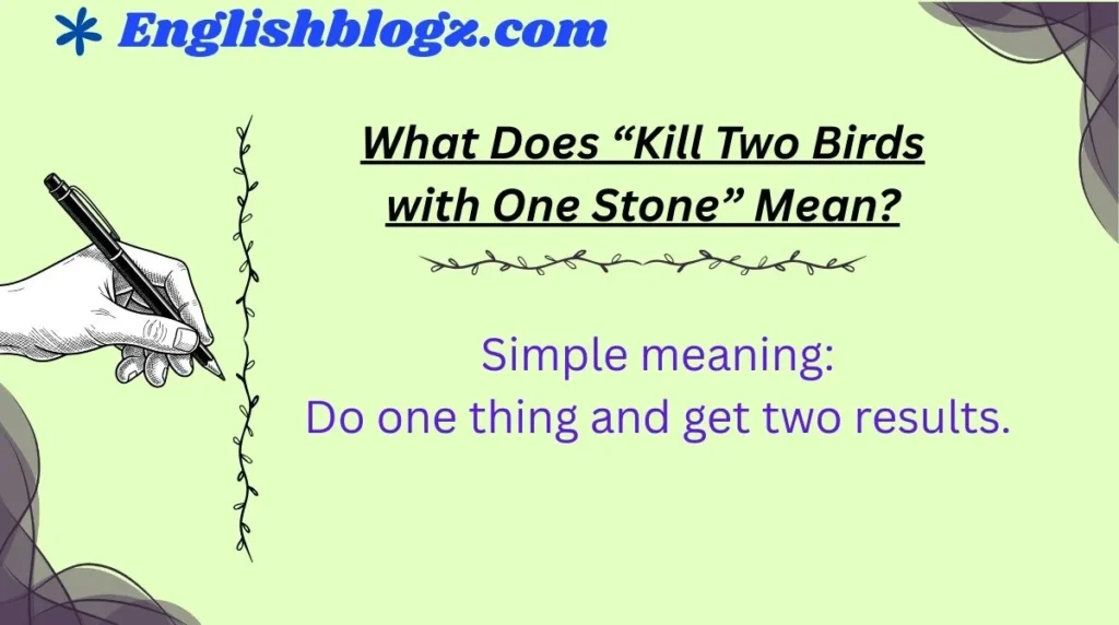 What Does “Kill Two Birds with One Stone” Mean?